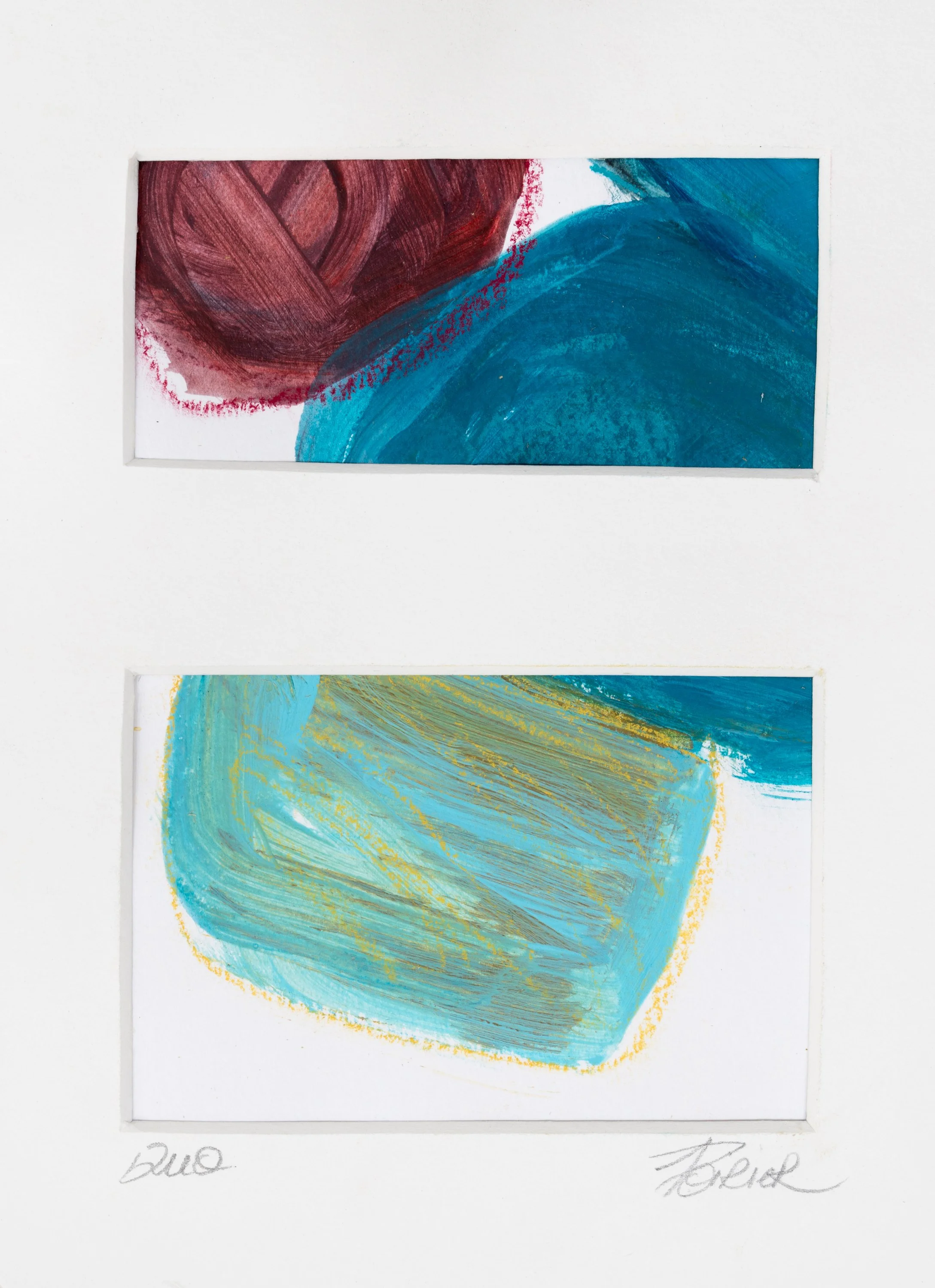 Duo-12
Acrylique sur papier, 7x5 po
Vendu - Sold