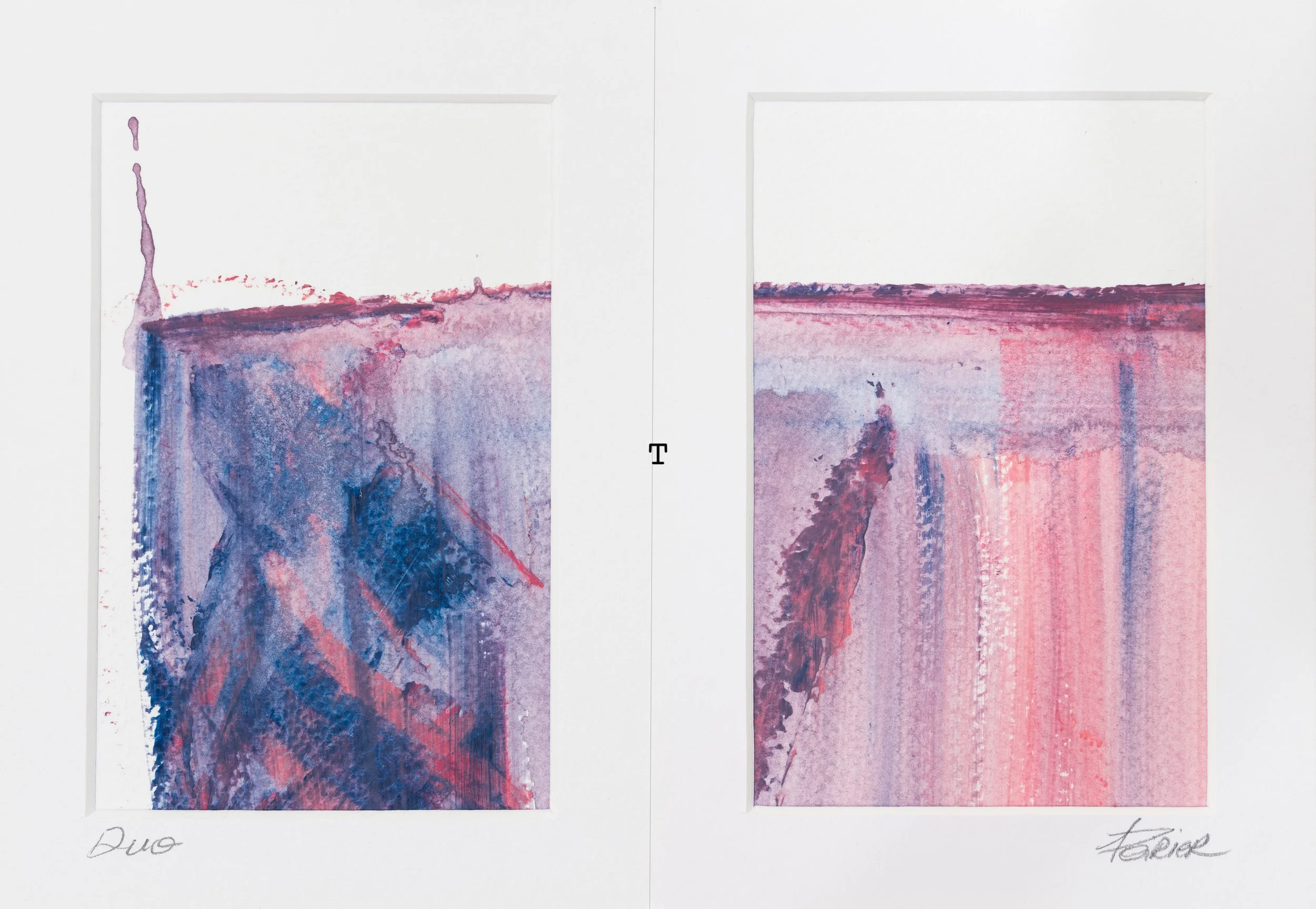 Duo-5
Diptyque sur papier, 7x10 po 
Vendu - Sold