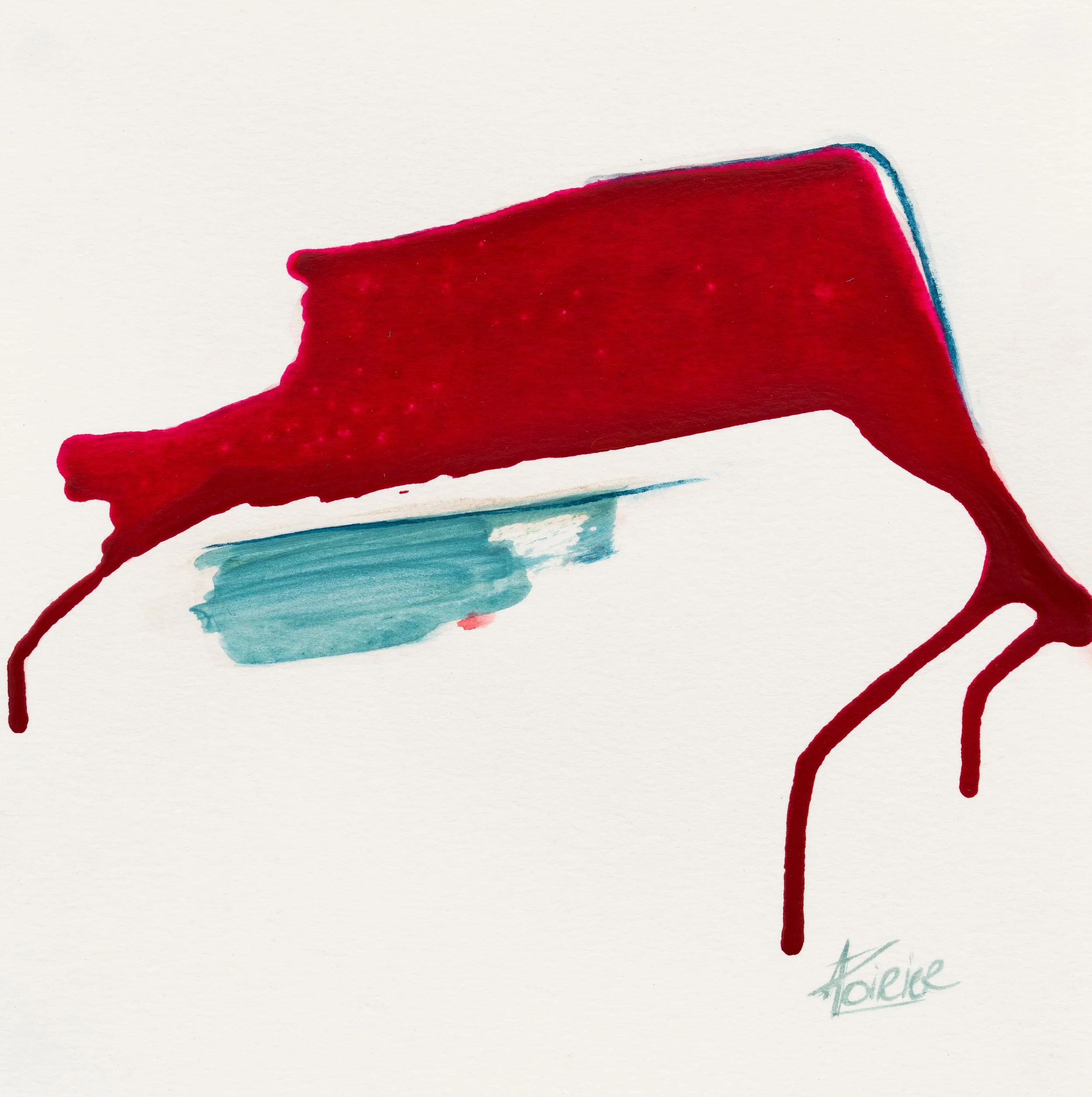 Au delà des mots-7
Acrylique sur papier, 10x8 po
Vendu - Sold