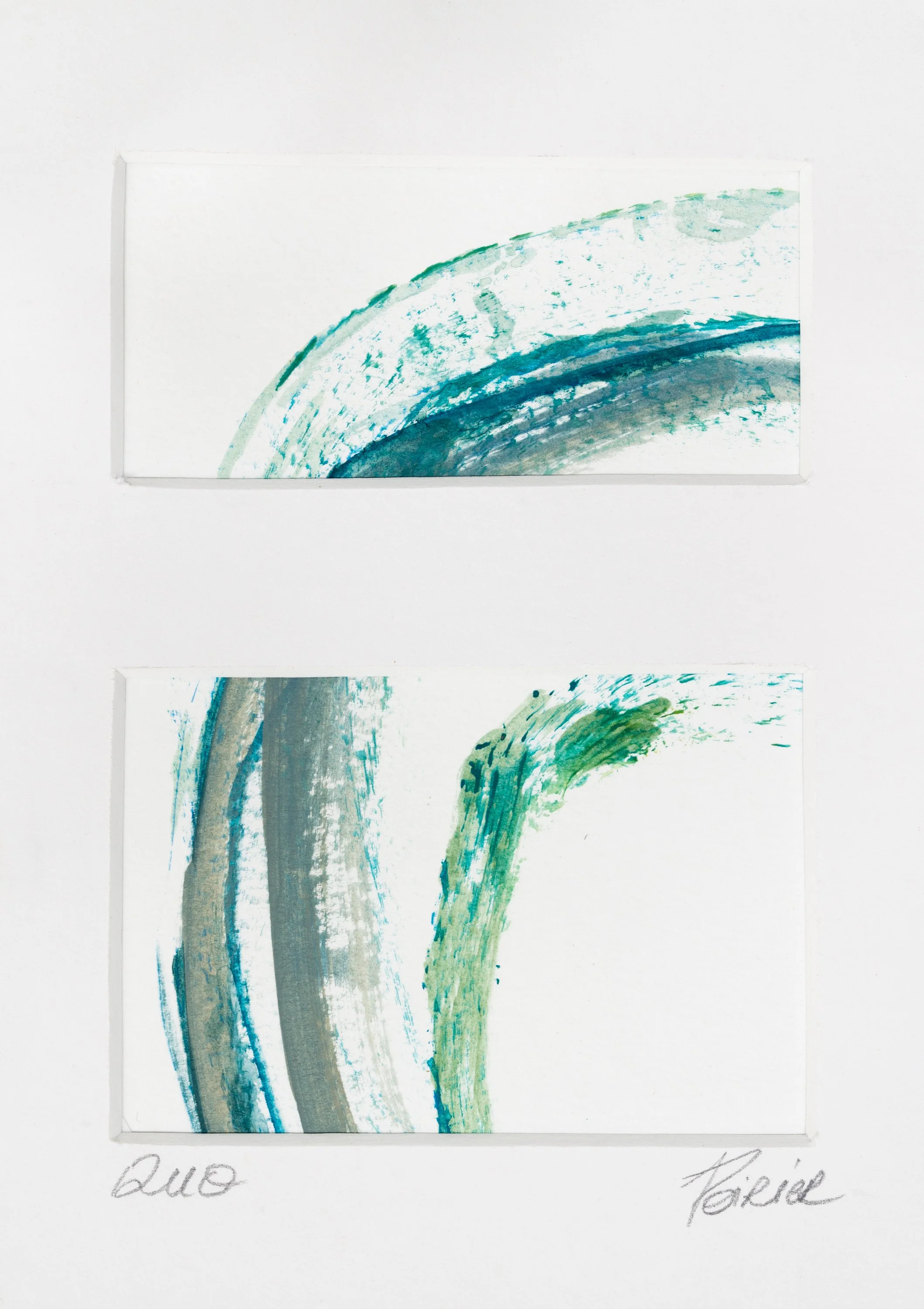 Duo-10
Acrylique sur papier, 7x5 po
Vendu - Sold