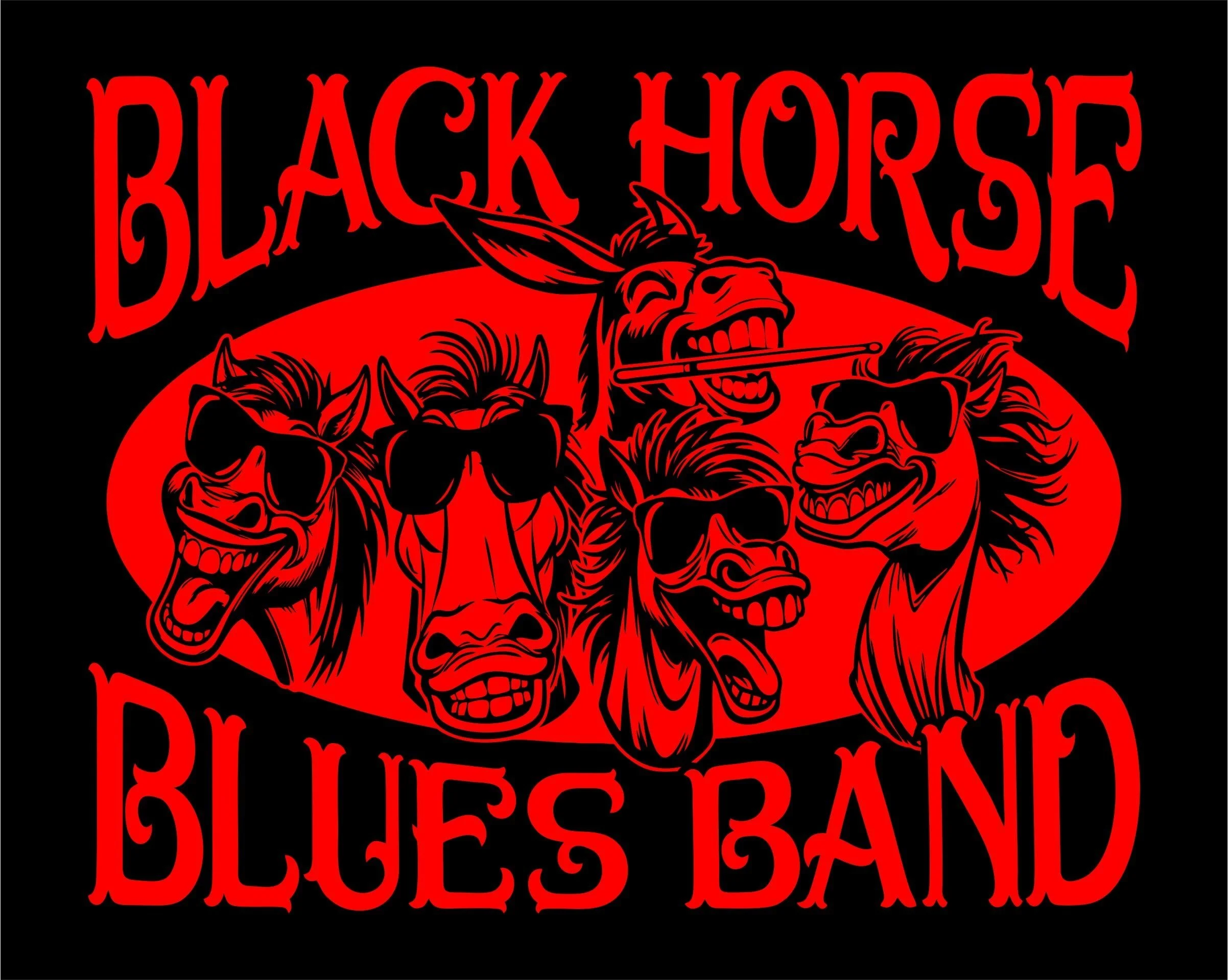 Blackhorse Blues Band Sticker, 2.7