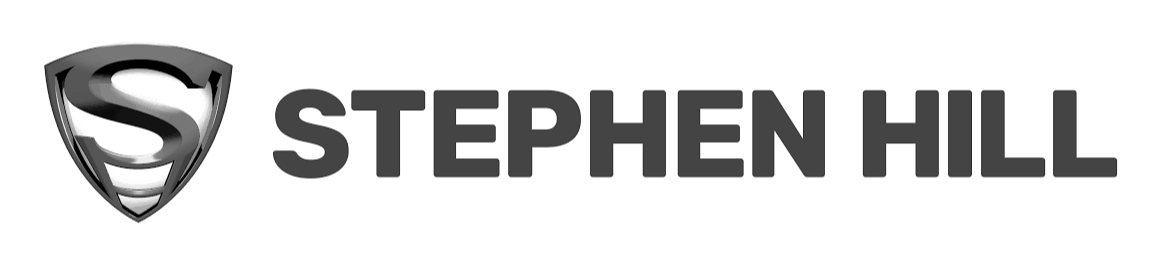 Superman logo with shield and the text "Stephen Hill" in bold letters, a car dealership Groundwork AI has worked with