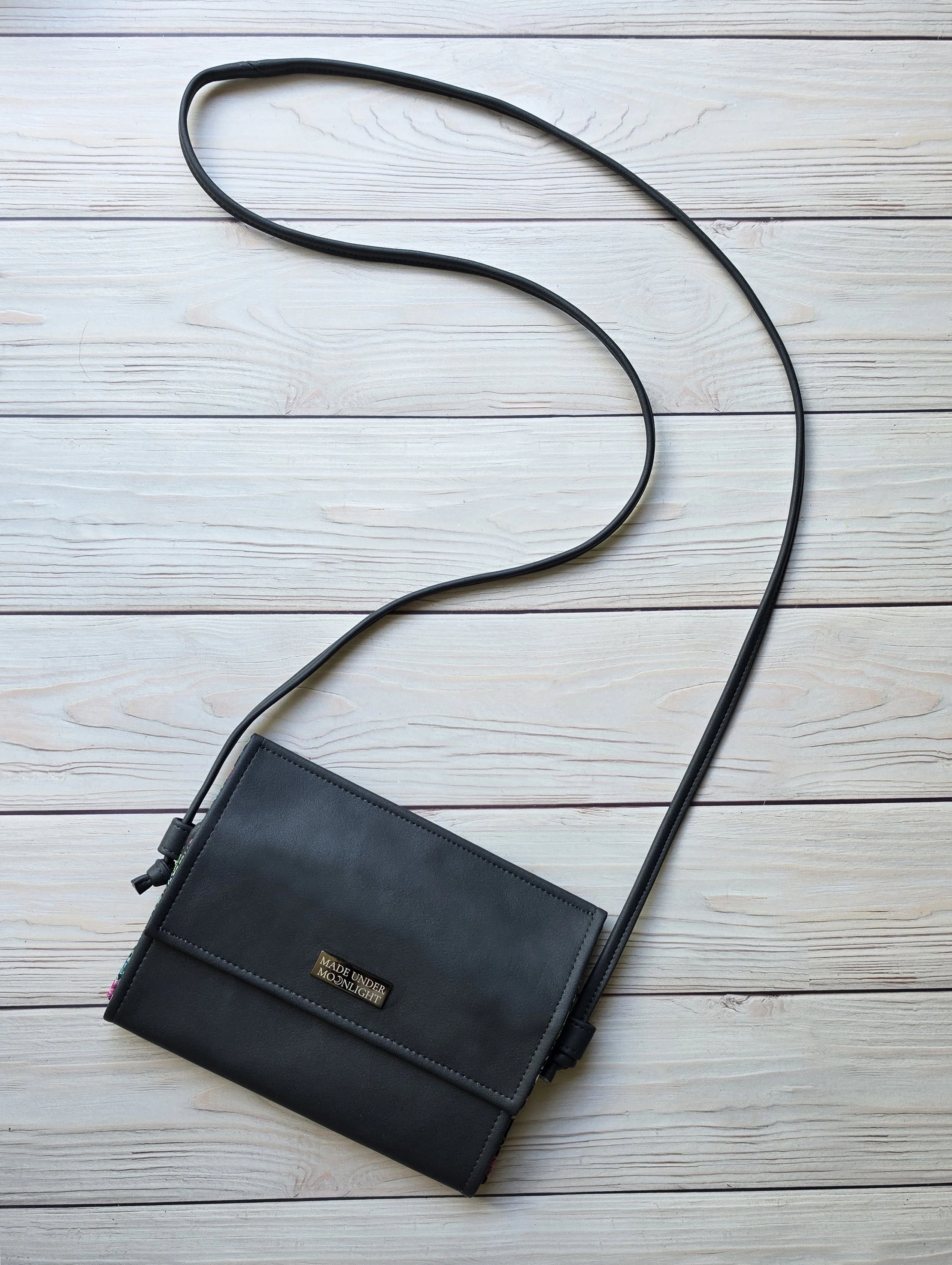 Nova Clutch Crossbody Purse - Charcoal Black