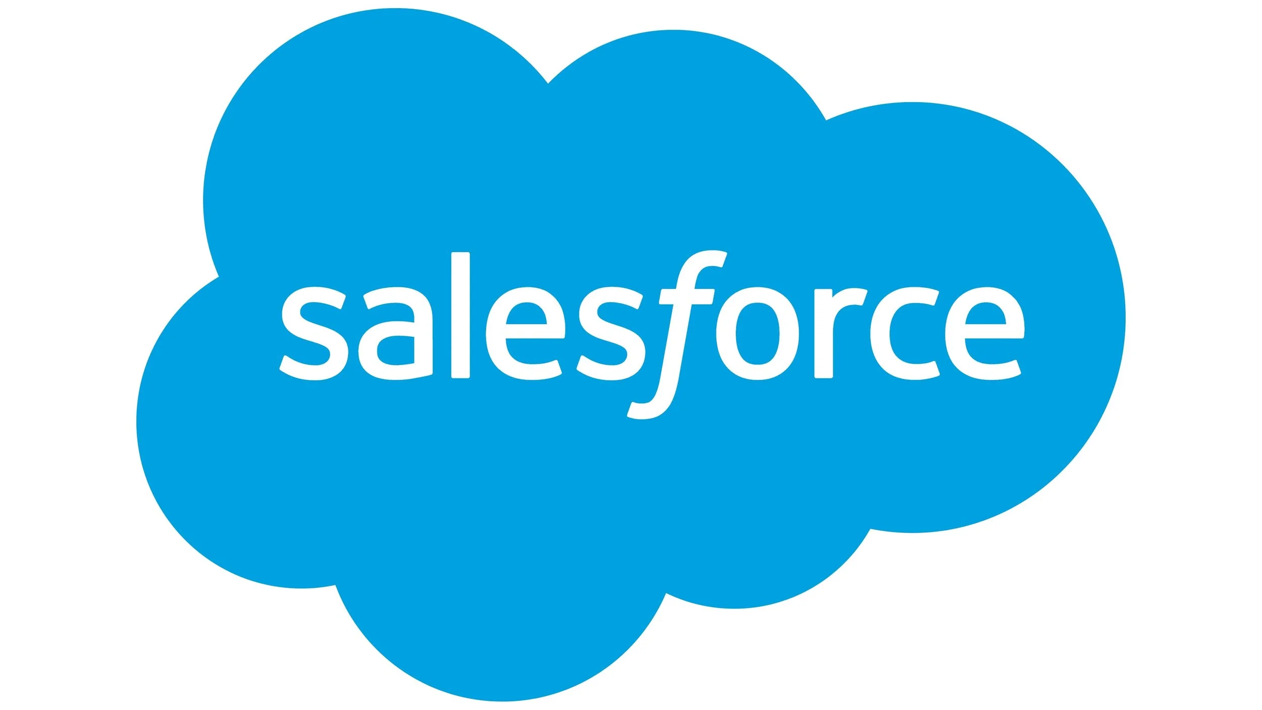 Salesforce logo in blue speech bubble