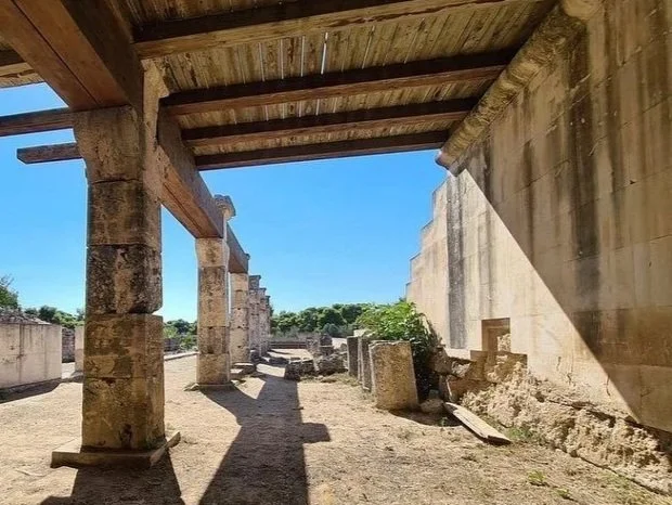 The Abaton of the Enkoimeterion (incubation hall) at the sanctuary of Asklepios at Epidauros