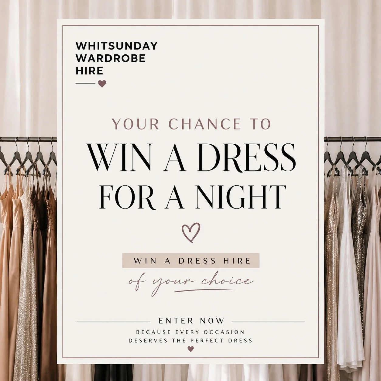 ✨ YOUR CHANCE TO WIN ✨

We&rsquo;re giving ONE lucky winner the chance to hire a dress of their choice from Whitsunday Wardrobe Hire! 🤍

Whether you have a special occasion coming up or just want an excuse to get dressed up&hellip; this one&rsquo;s 