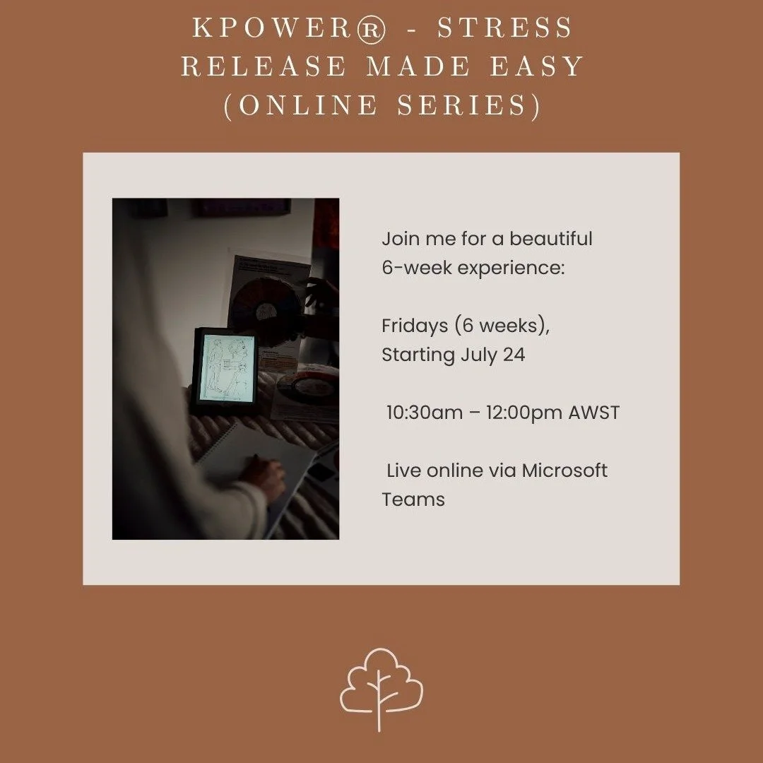 🌿 You&rsquo;re Invited 🌿

Join me for a beautiful 6-week experience:

KPower&reg; &ndash; Stress Release Made Easy (Online Series)

🗓 Fridays (6 weeks), starting July 24

🕥 10:30am &ndash; 12:00pm

💻 Live online via Microsoft Teams

This is a ge