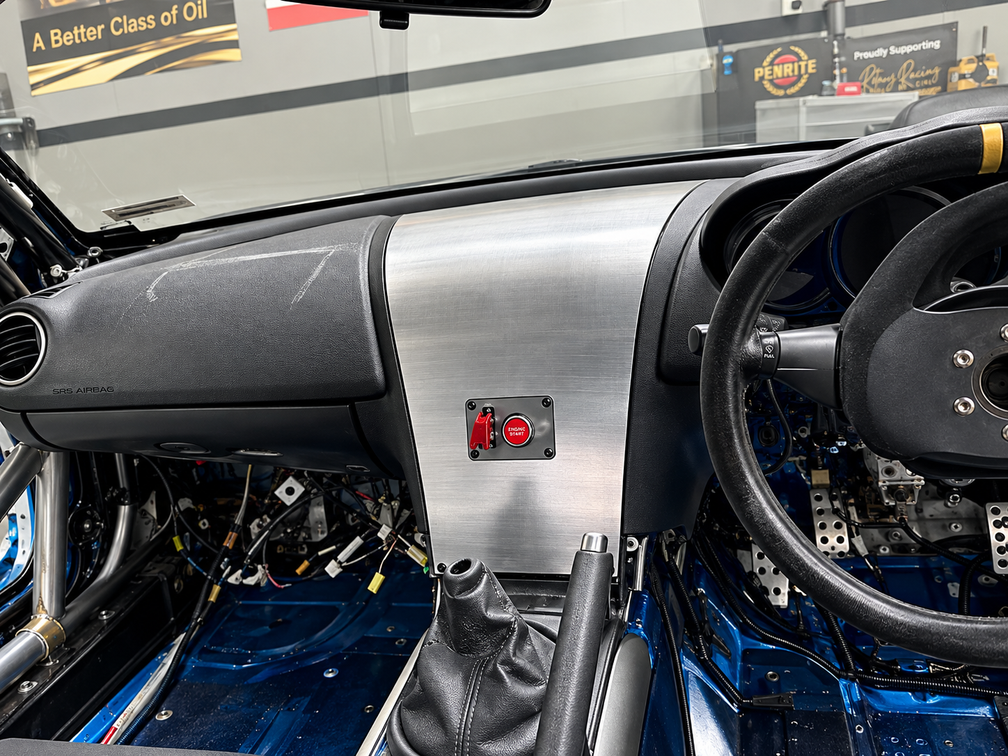 Stripped RX8 Cockpit in the workshop. Now.....What wire went where??