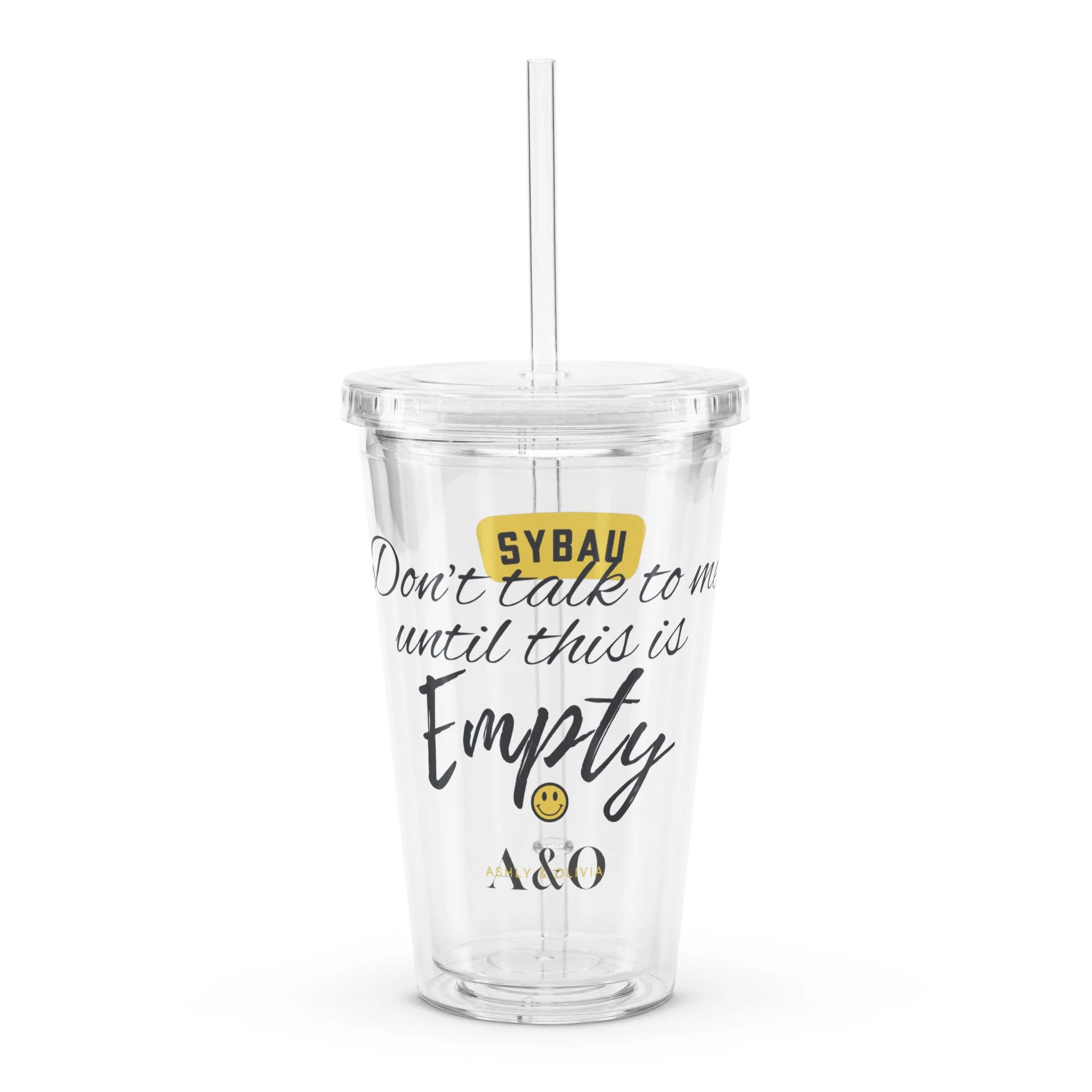 Ashly & Olivia Don’t Talk to Me™ 16 oz Yellow Tumbler