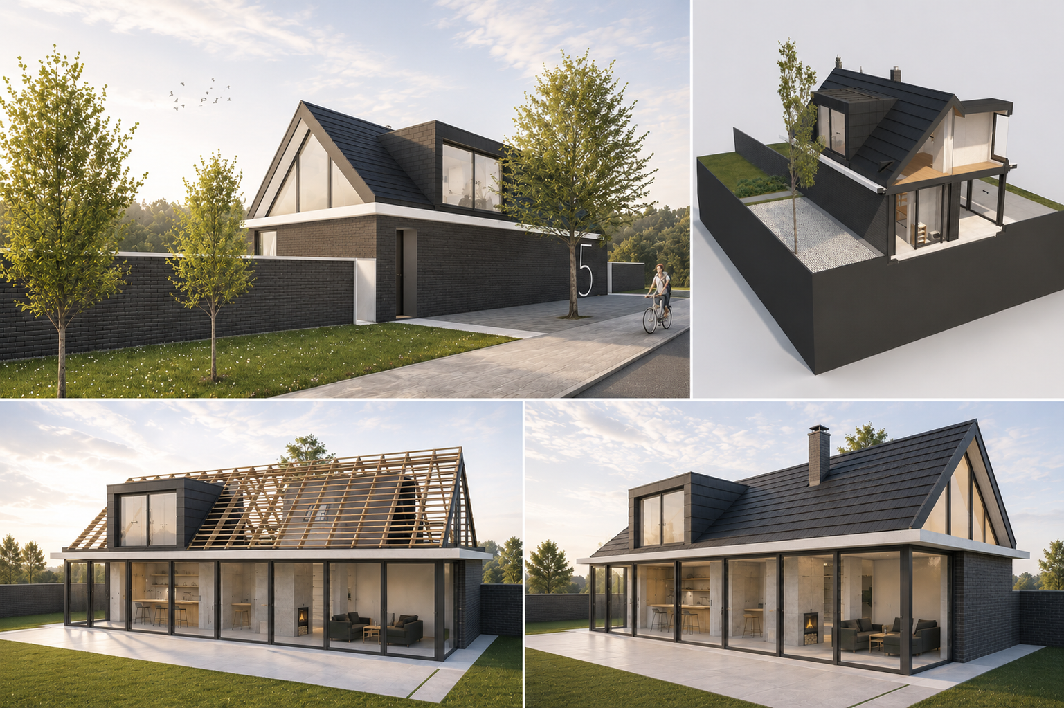 Black single family home