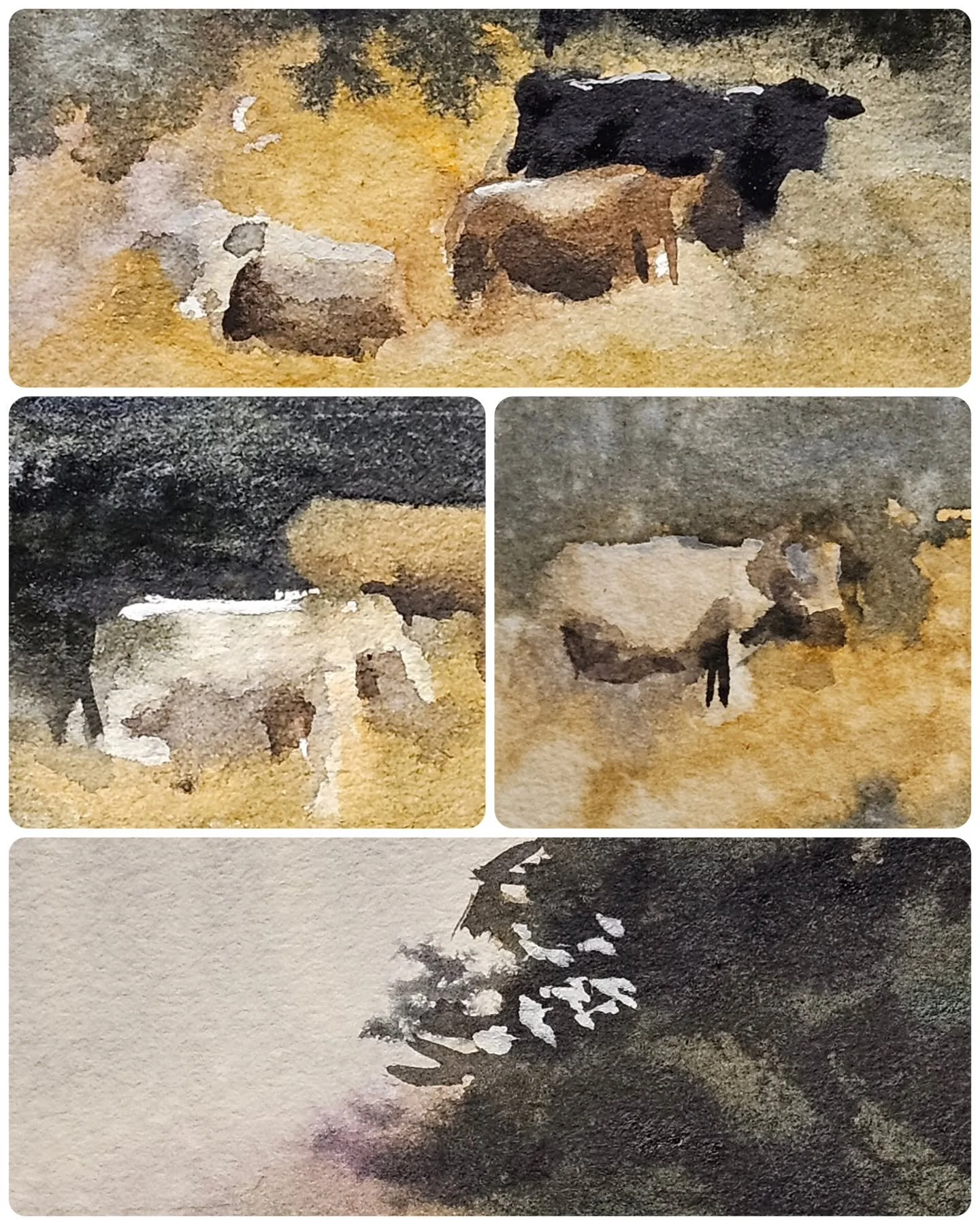 Painted outside in the rain today and made some changes later at home. Really happy with the atmosphere!! I want to make more video content but its a bit difficult at our summer house.