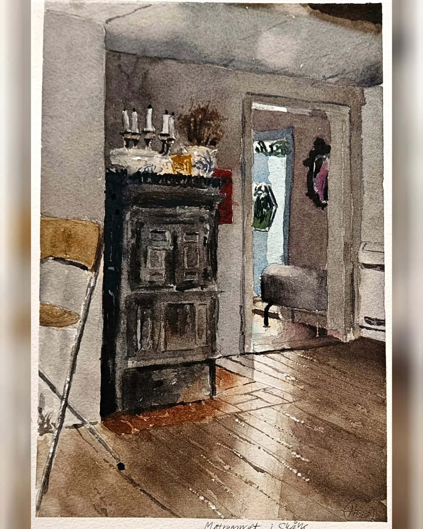 Our dining room
Spent a couple of hours painting this from life, interupted every 10 seconds or so by flies.
While I do like it, I feel like I spent most of the time correcting mistakes (too light values most of the time) and I think it shows to some