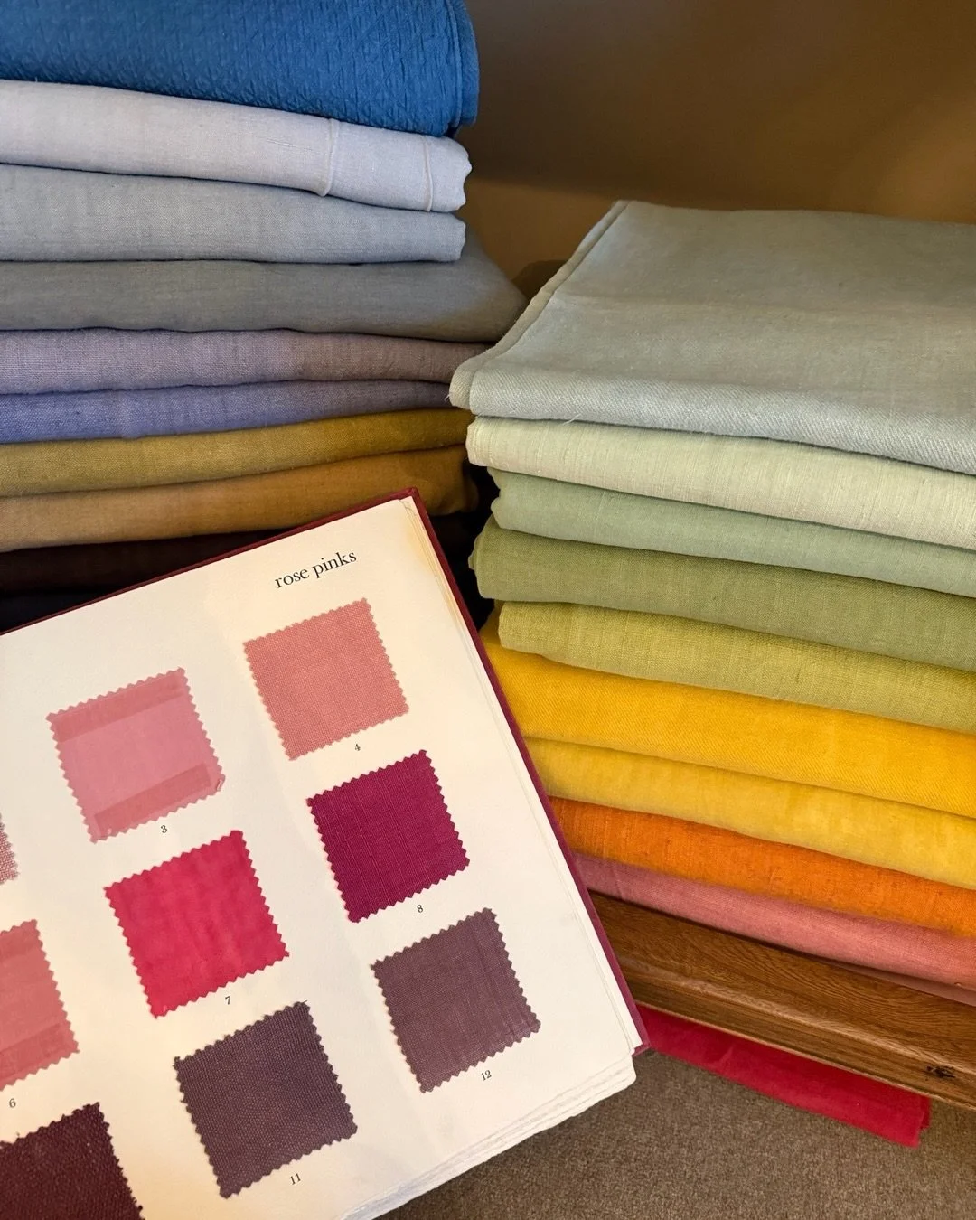 Palette Stories - Naturally Different 🎨 

Antique French linen, coloured using vegetable dyes.

Part of their beauty is in the variation. The dyes respond differently from piece to piece, creating subtle shifts in tone that can&rsquo;t quite be repl