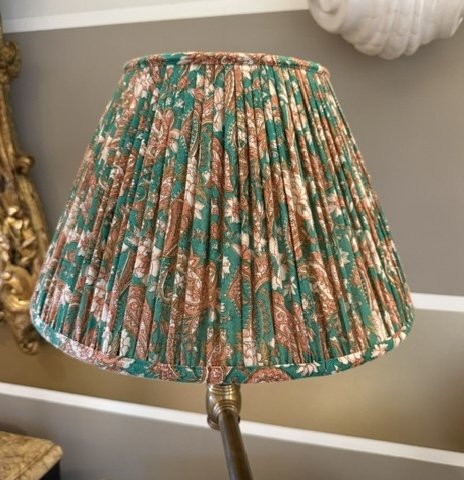 Vintage Sari Lampshades in 'Paisley Garden Mini' - Pair