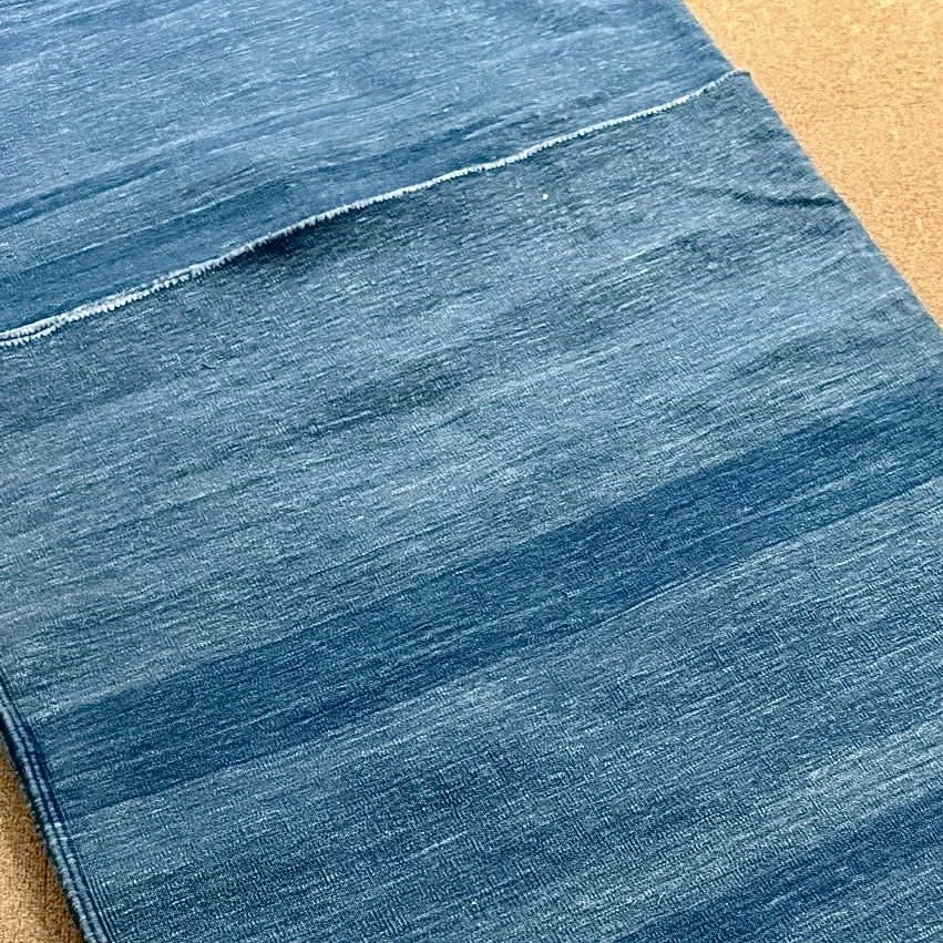 Contemporary Indian All-over Indigo Dhurrie