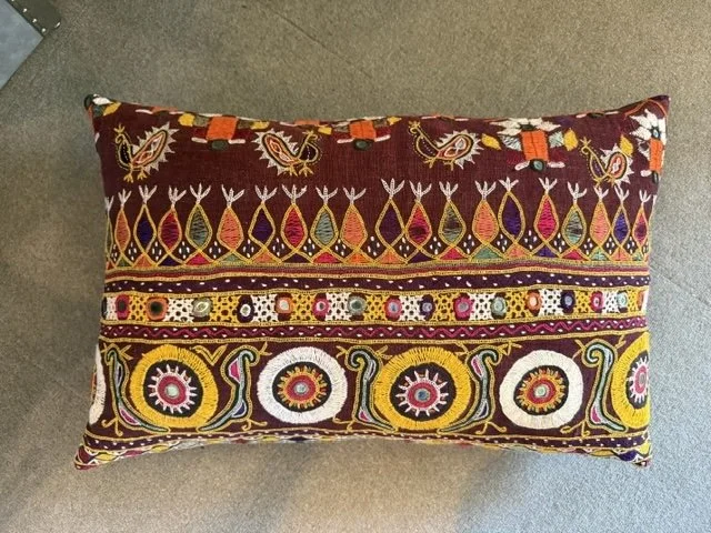 Cushion Made From Tribal Skirt