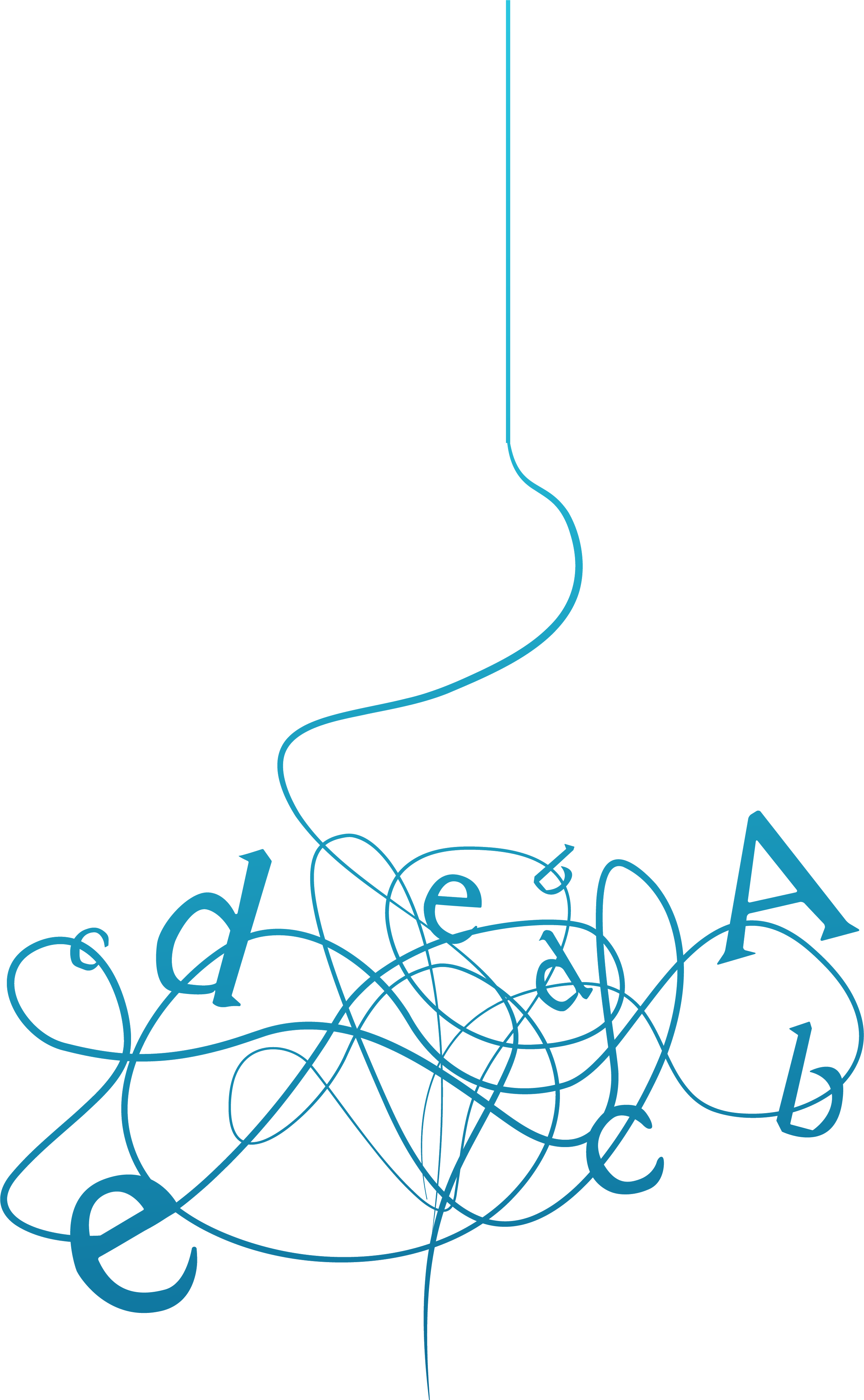 Linea di fuga con lettere dell'alfabeto disordinate e in successione disordinata.