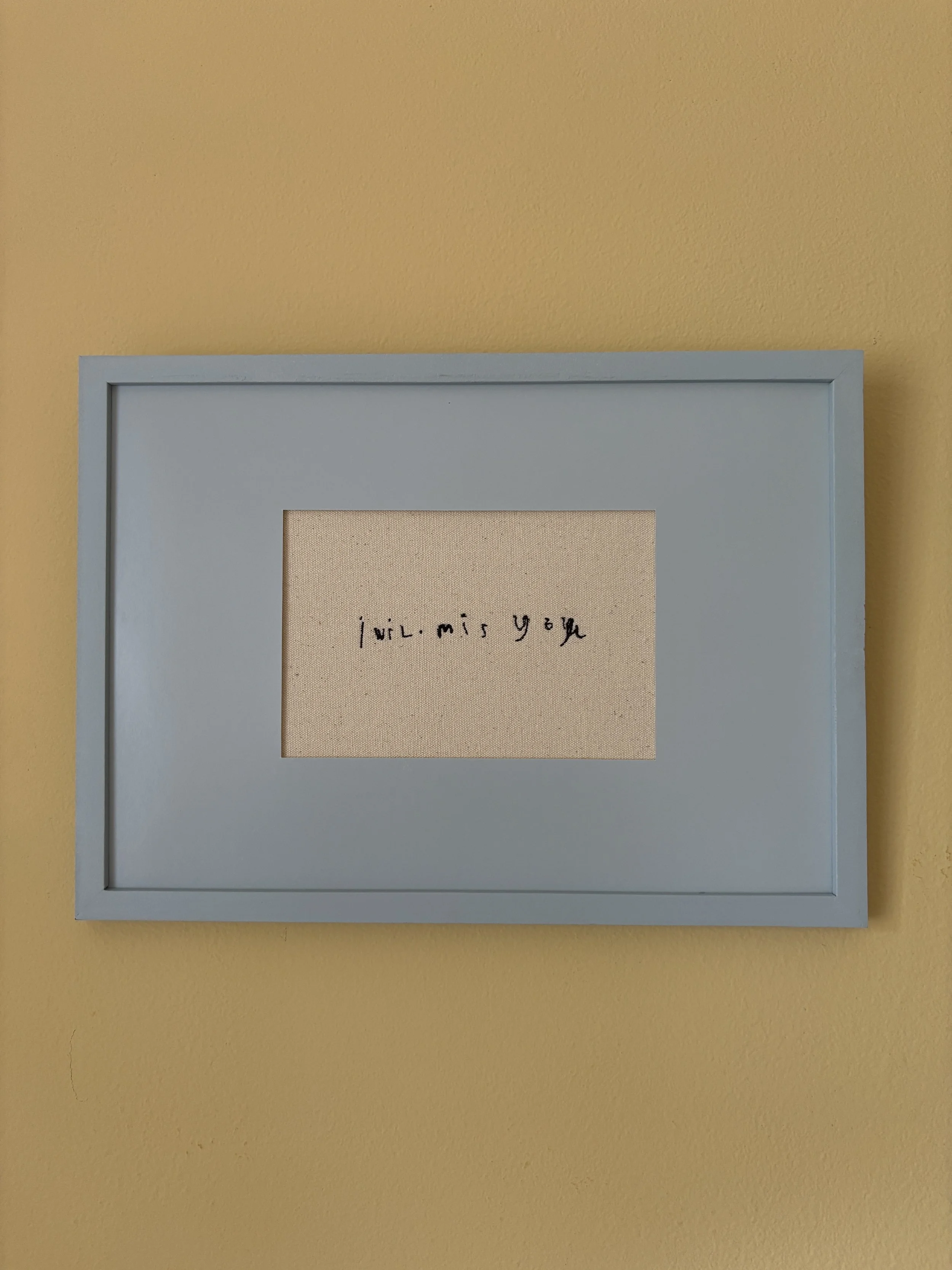 Personalised Heirloom Embroidered Note - Unframed