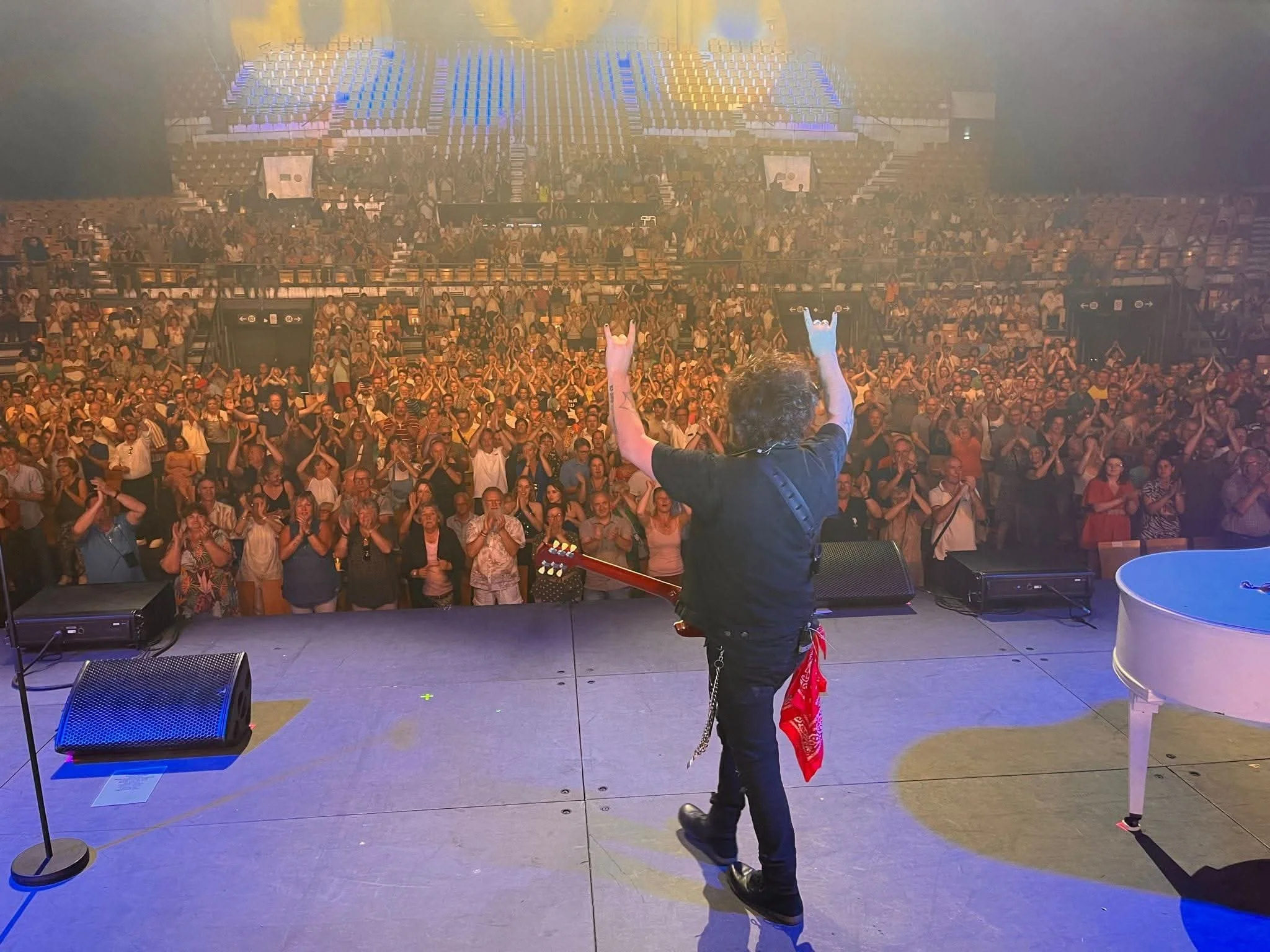 Dan Angelow on stage with Rocketman