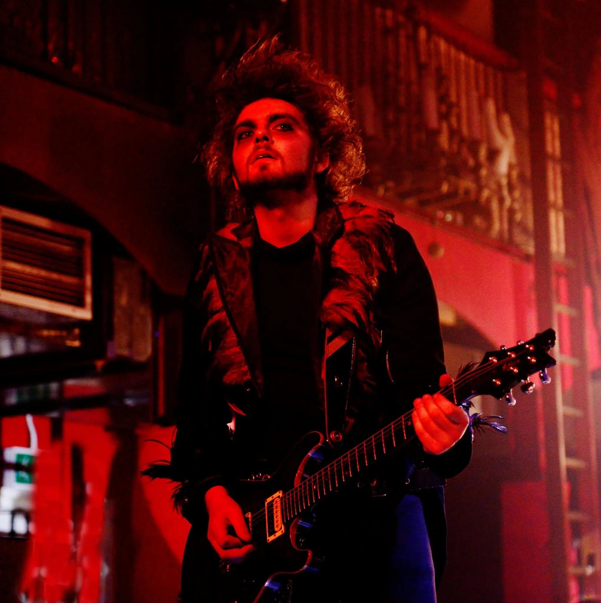 Dan Angelow on stage with the Circus of Horrors
