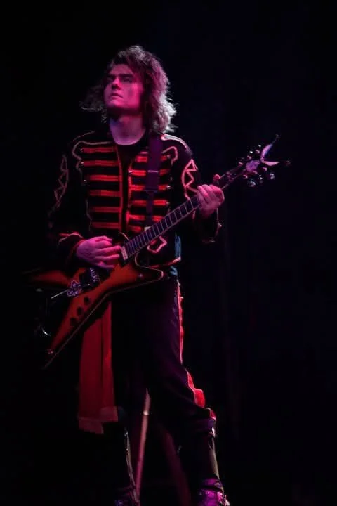 Dan Angelow on stage with the Circus of Horrors