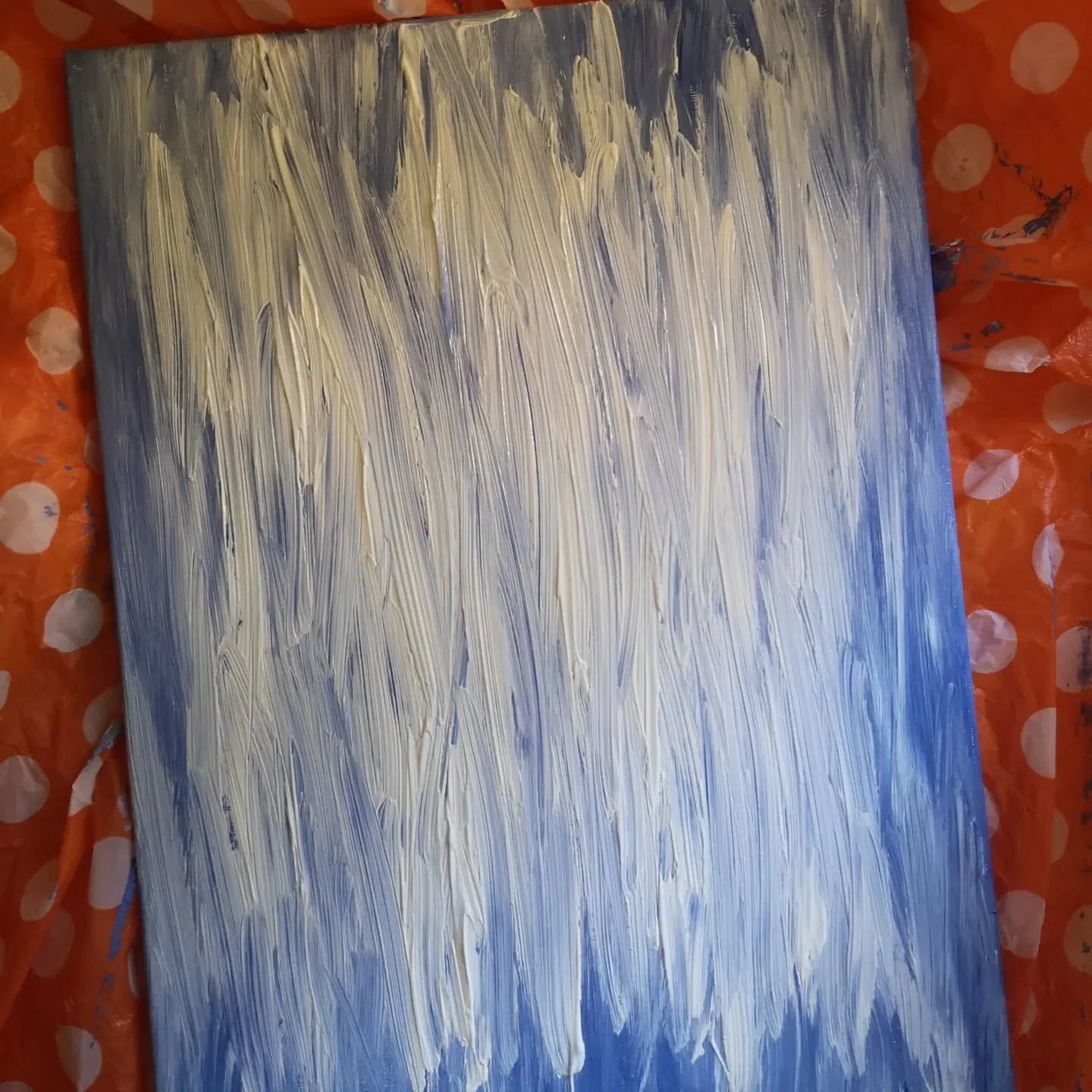 When God changes something ordinary and adds his "extra", it becomes extraordinary.

In many ways, this just looks like an ordinary canvas, painted on an ordinary Sunday, in an ordinary house, by ordinary hands.

But this is the first of ma