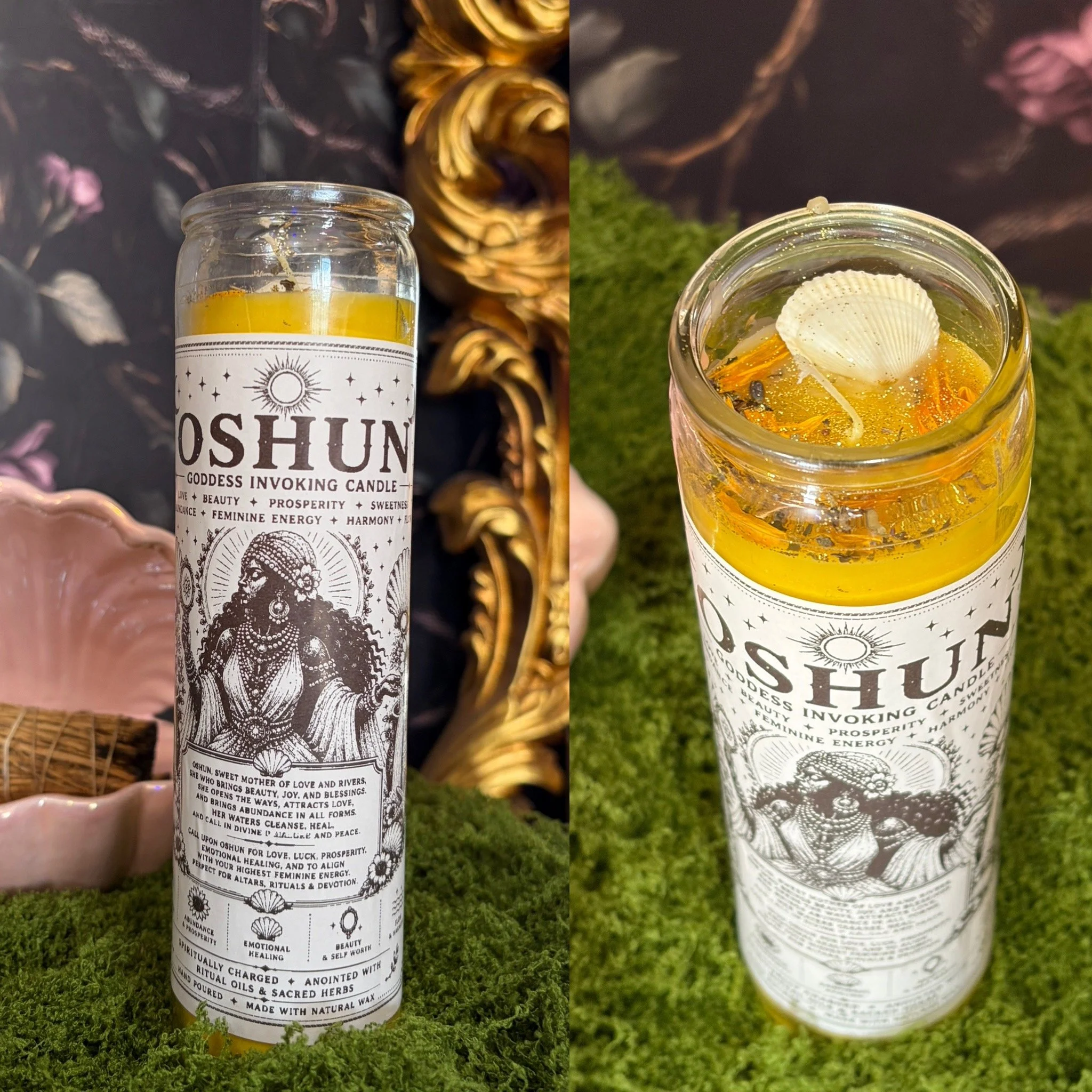 Oshun Invoking Alter Candle