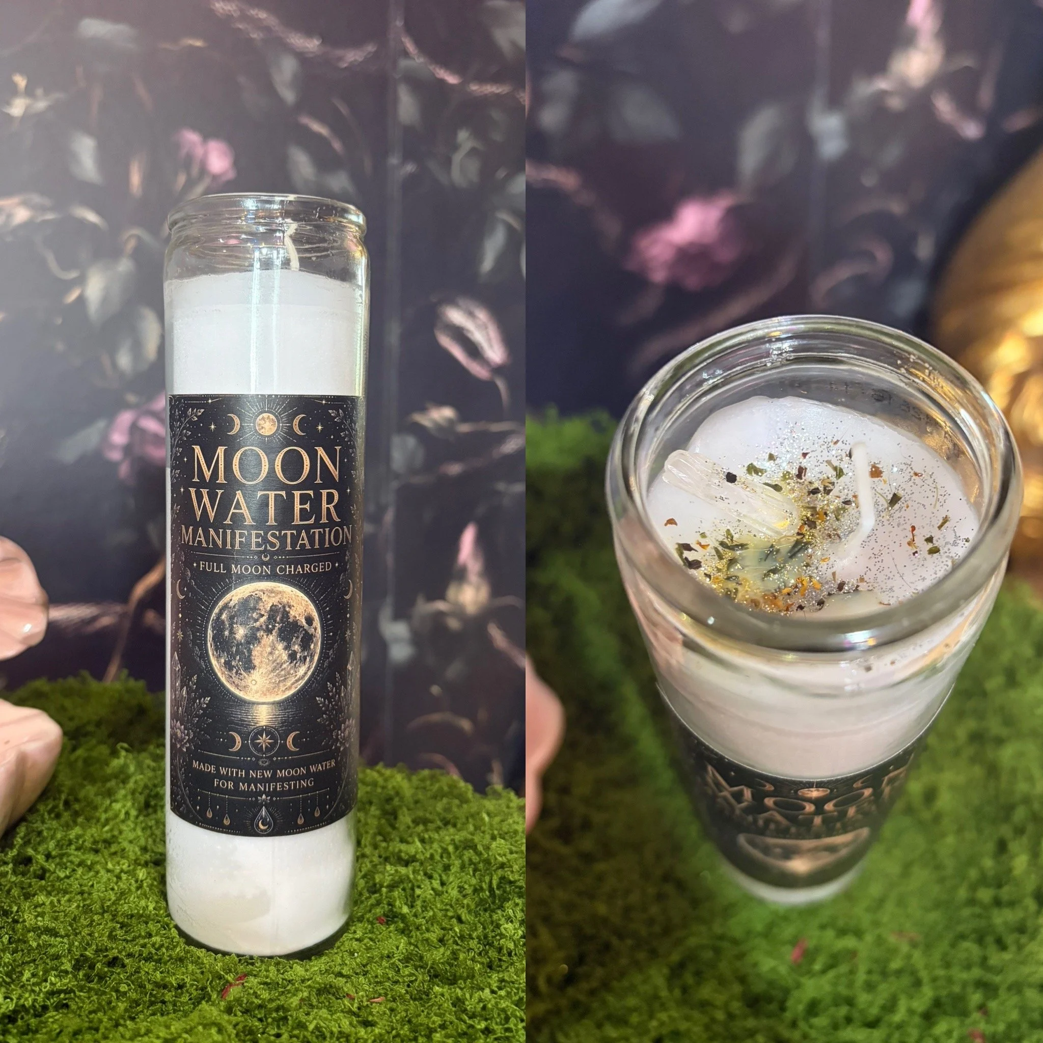 Moon Water Manifestation Ritual Candle