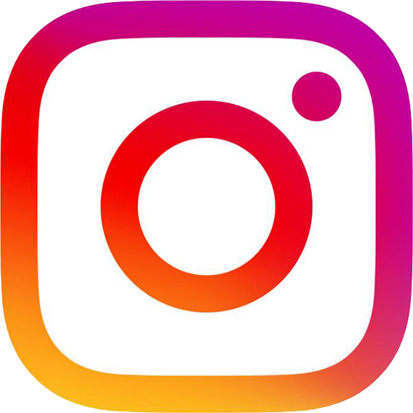 Instagram app logo with a gradient of purple, pink, orange, and yellow, featuring a simplified camera icon in the center.