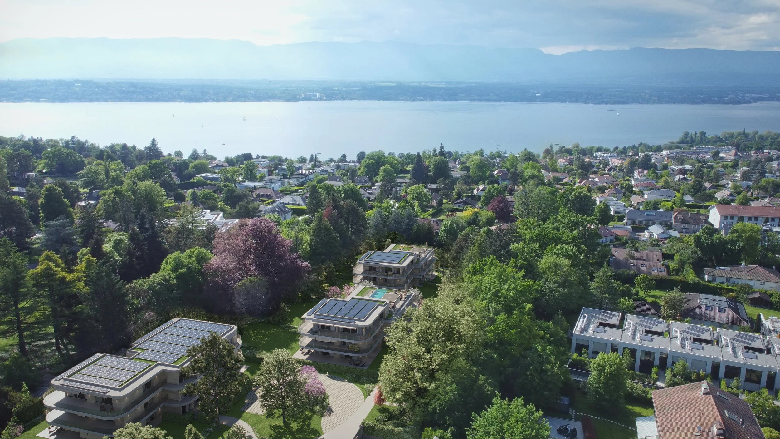 Genève - Multi énergie - 140 kWc - 140m²  de solaire thermique ​- PAC sur sondes 165 kW ​