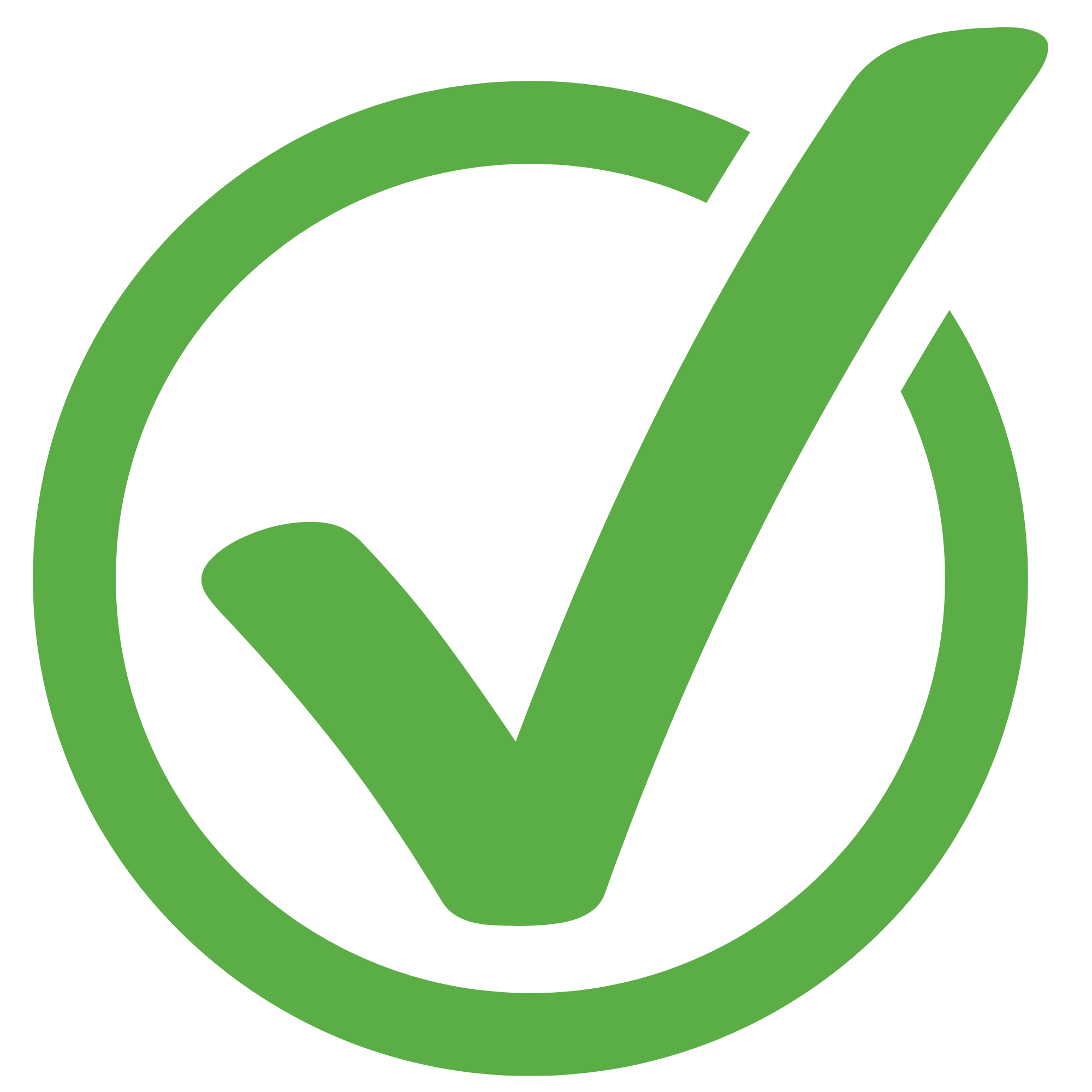 Green and black logo featuring a stylized leaf and a circular design.