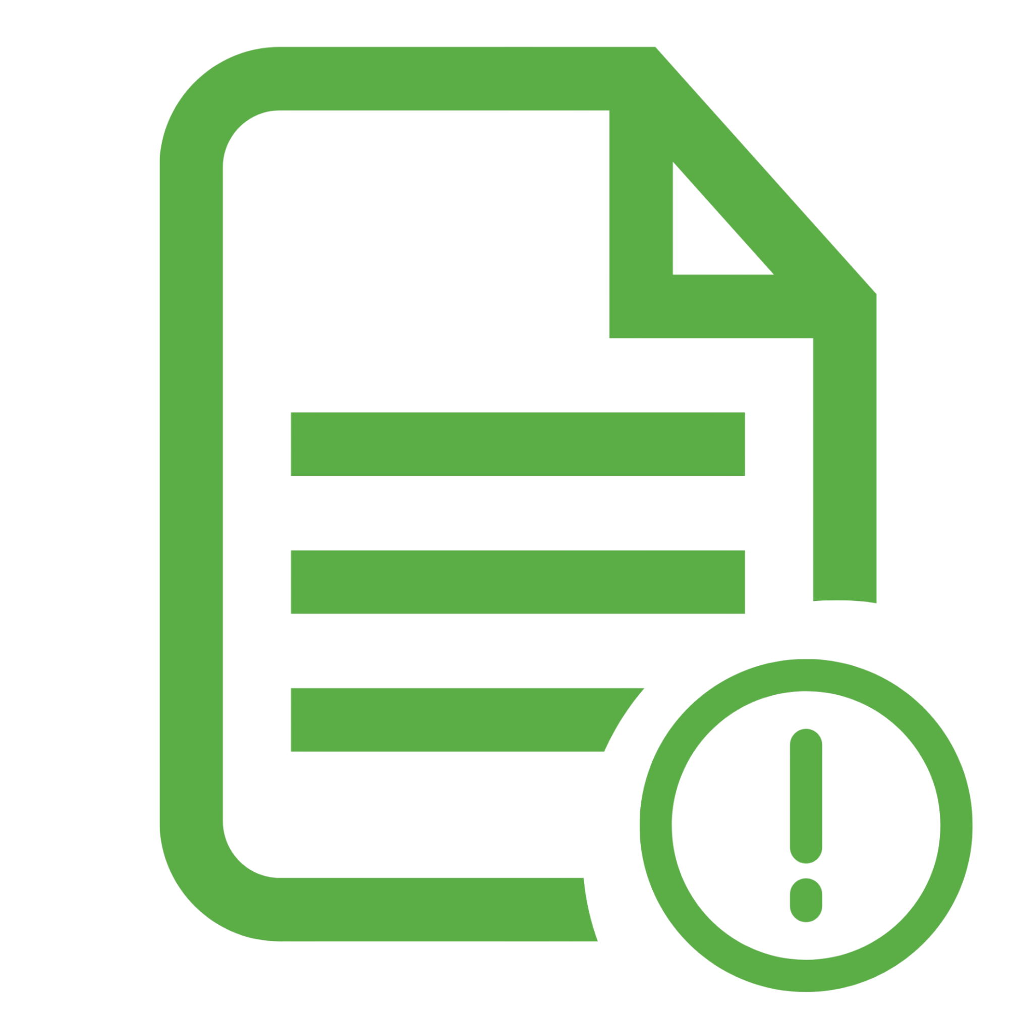 Green icon resembling a calendar with a question mark.