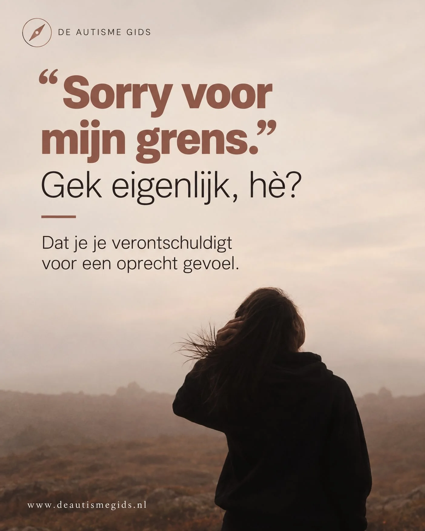 Hoe vaak zeg jij sorry voor iets waar je eigenlijk helemaal geen sorry voor hoeft te zeggen?

Voor je grens, gevoel, behoefte. Voor het feit dat iets voor jou te veel is. Een grens aangeven betekent niet dat je iemand afwijst. Het betekent dat je jez