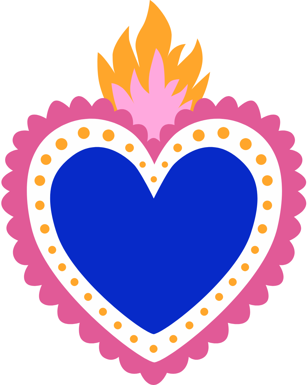 Flaming Heart motif
