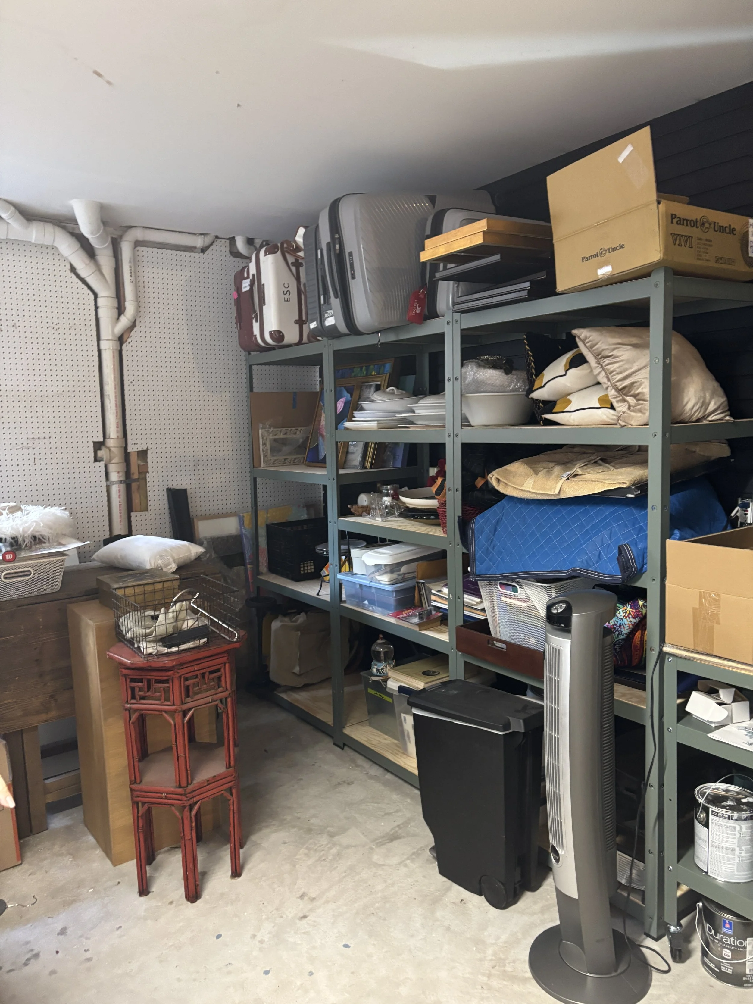 Disorganized Garage Before