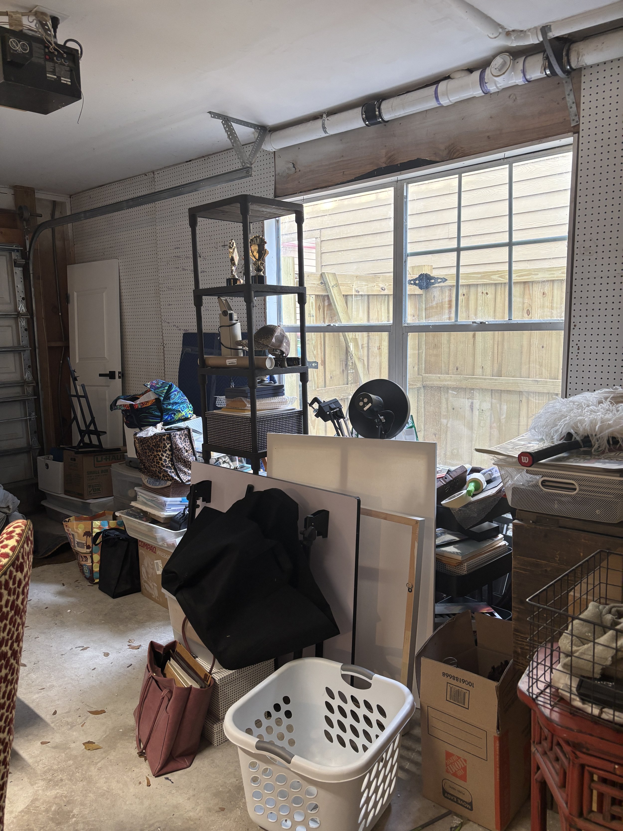 Disorganized Garage Before
