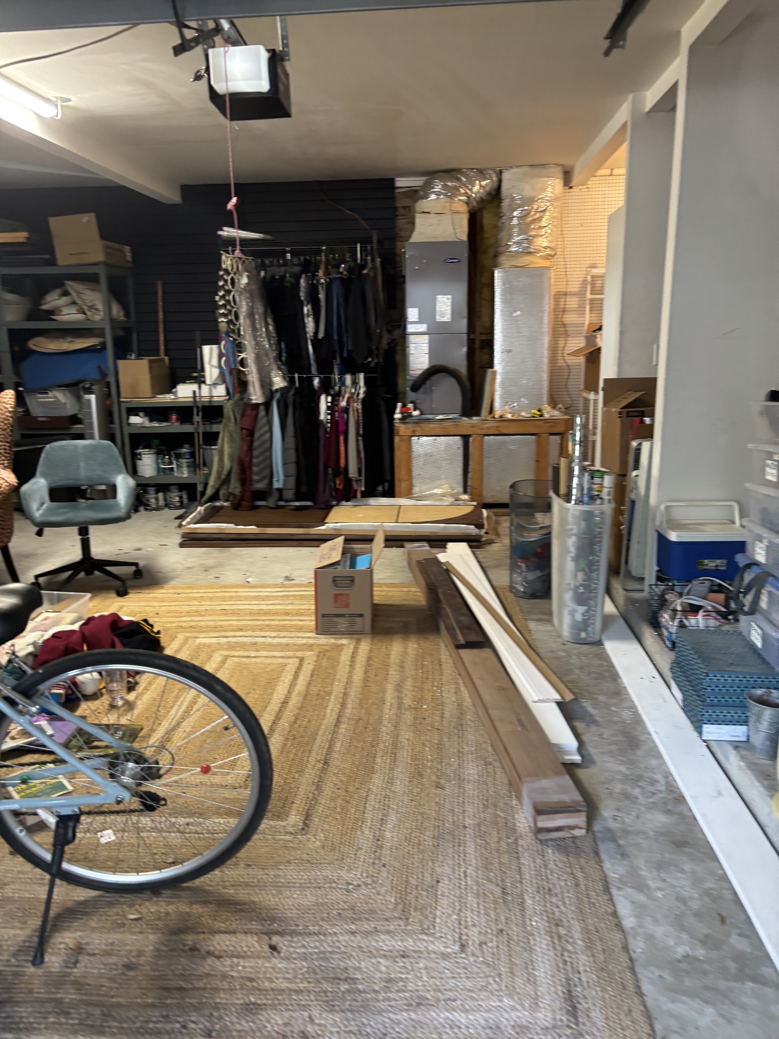 Disorganized Garage Before