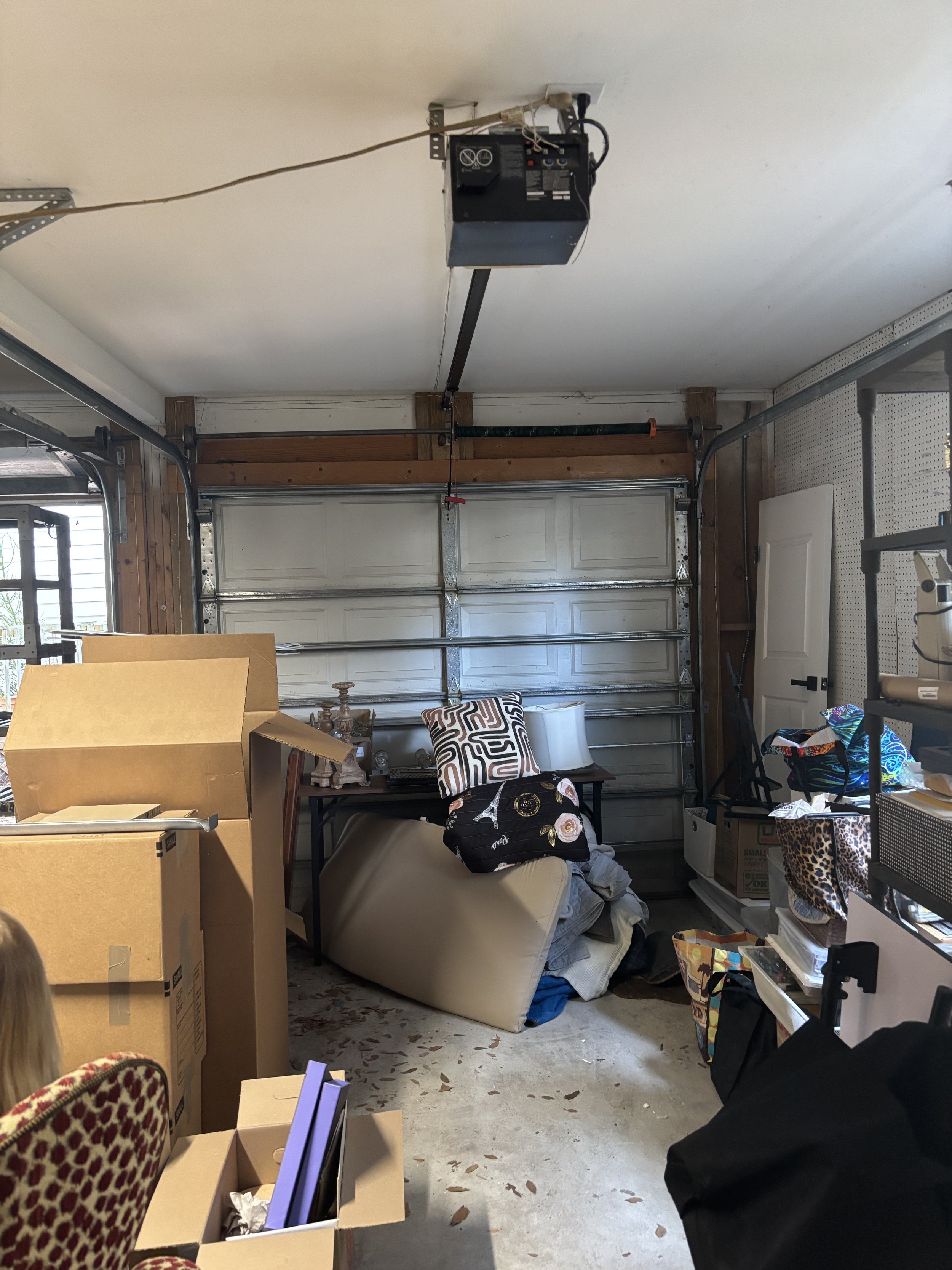 Disorganized Garage Before