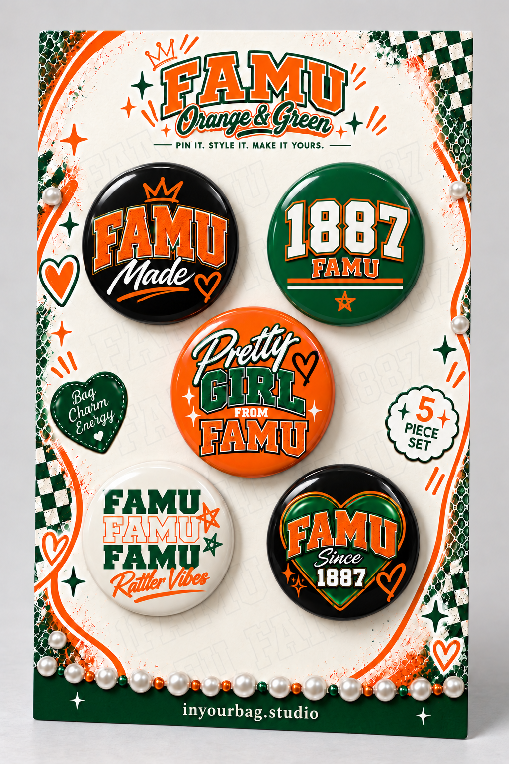 HBCU School Pin Set - 5 Piece (PRE-ORDER EXP. LATE OCTOBER TO EARLY NOVEMBER)