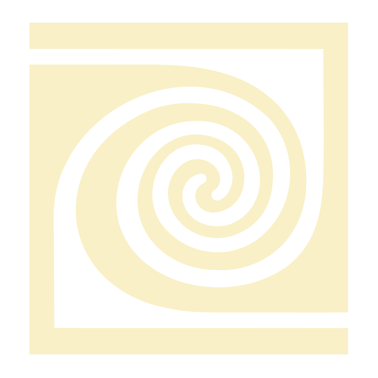 Abstract symbol representing the shift from rigidity to flow.