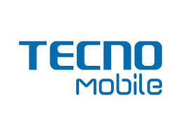 TECNO Mobile logo in blue text on a white background