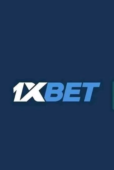 Logo of 1XBET on a dark blue background.