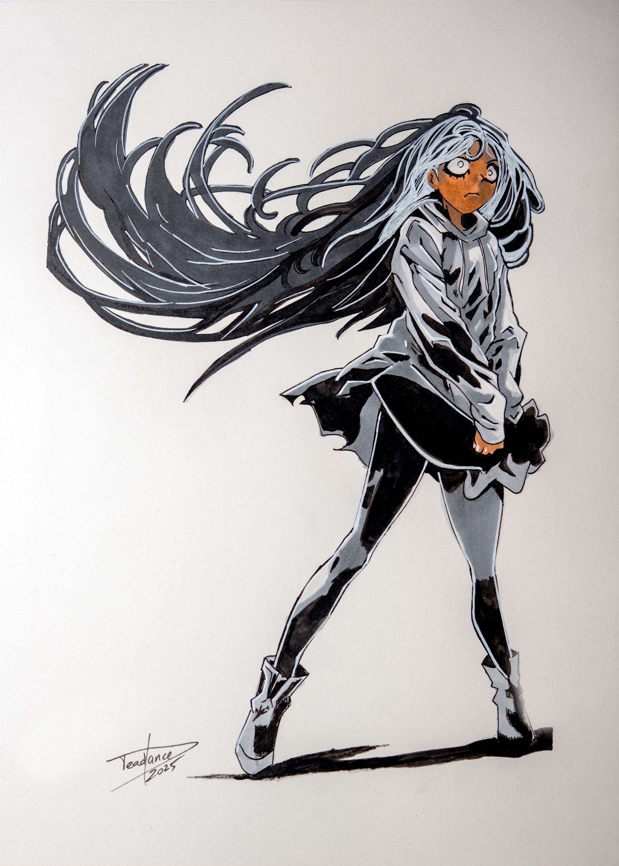 Midge Concept - Illustrated for The Adventures of Mabel and Midge - Acrylic Marker on Bristol