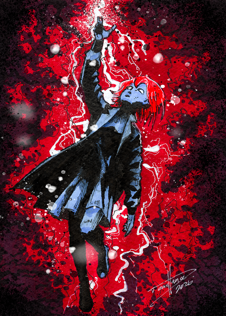 Shatterpoint - Acrylic Painting on Watercolor Paper