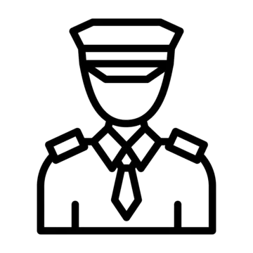 Flight attendant uniform icon representing cabin crew professionalism