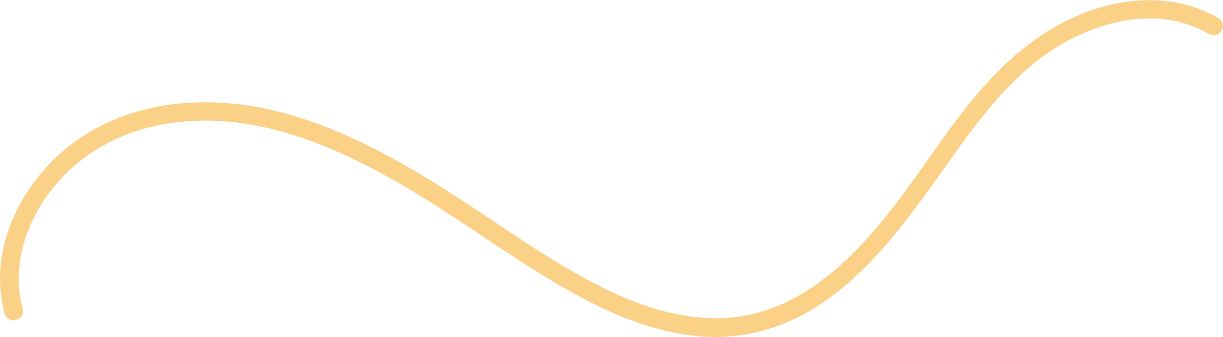 A beige, curved, wavy line on a transparent background.