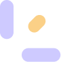 Abstract shapes including a purple arc, beige circle, and purple line on a white background.