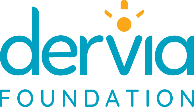 Logo of the Deriva Foundation with the word 'deriva' in lowercase blue letters and an orange sun above the 'i'.
