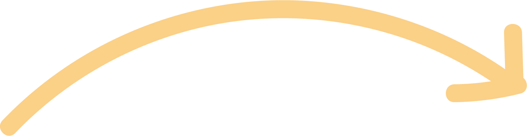 A large arrow pointing downward and to the right in a yellow color.