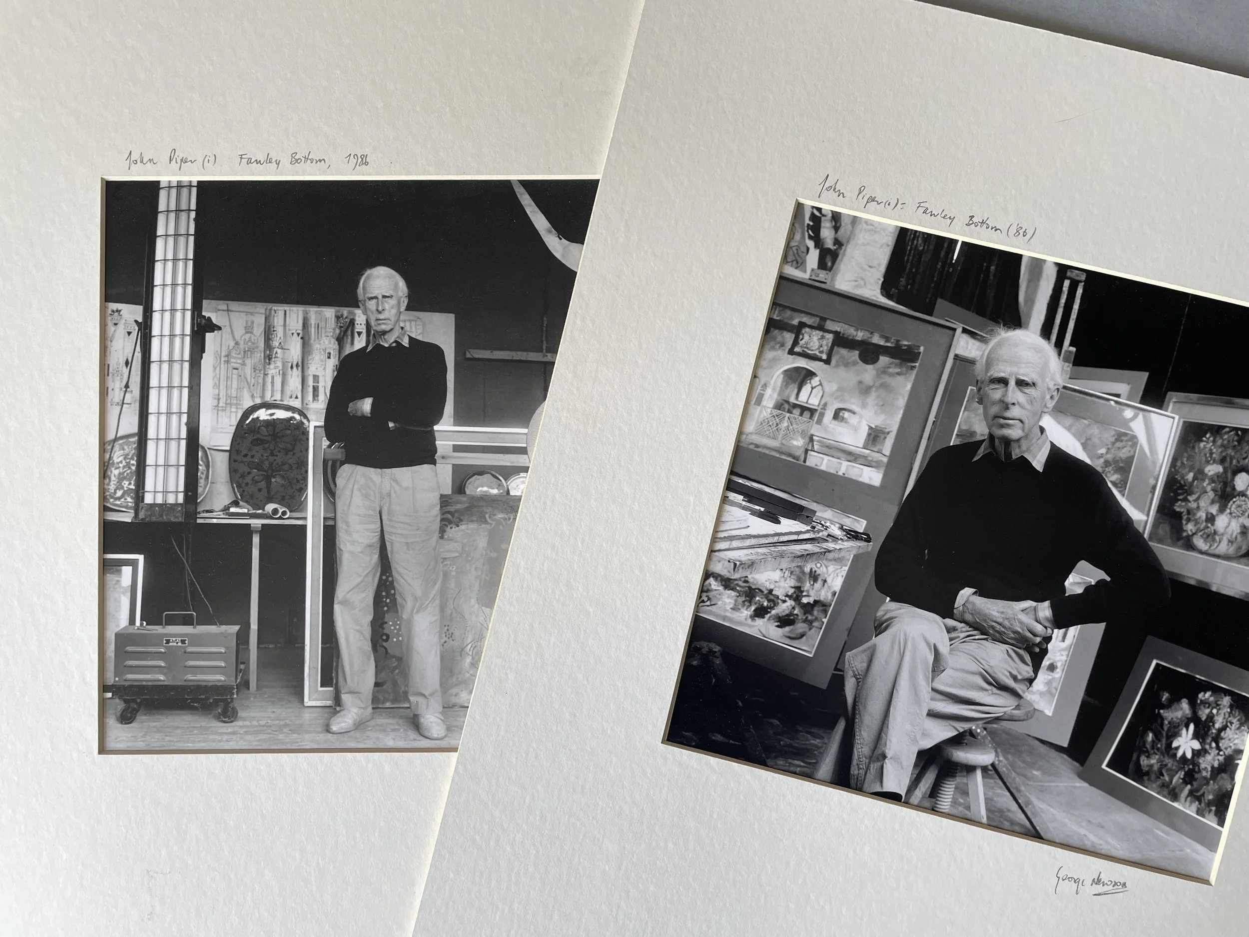Photographs of the artist, John Piper, by composer and photographer, George Newson, 1980